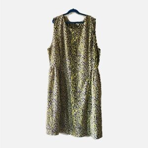 Gap animal print sleeveless mini dress size 18